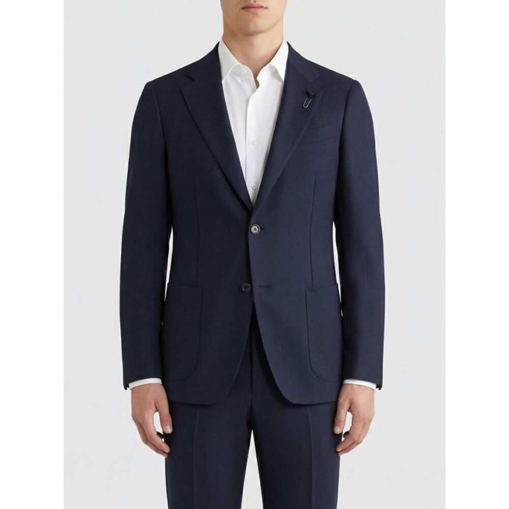 Lardini Men Lardini Single-Breasted Wool Blazer